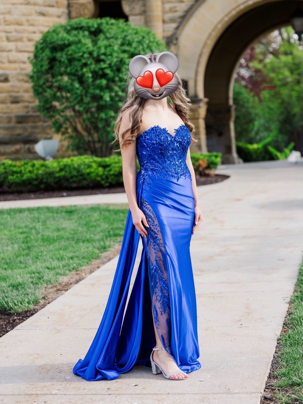 Cinderella Royal Blue Strapless Sequin Mermaid Gown